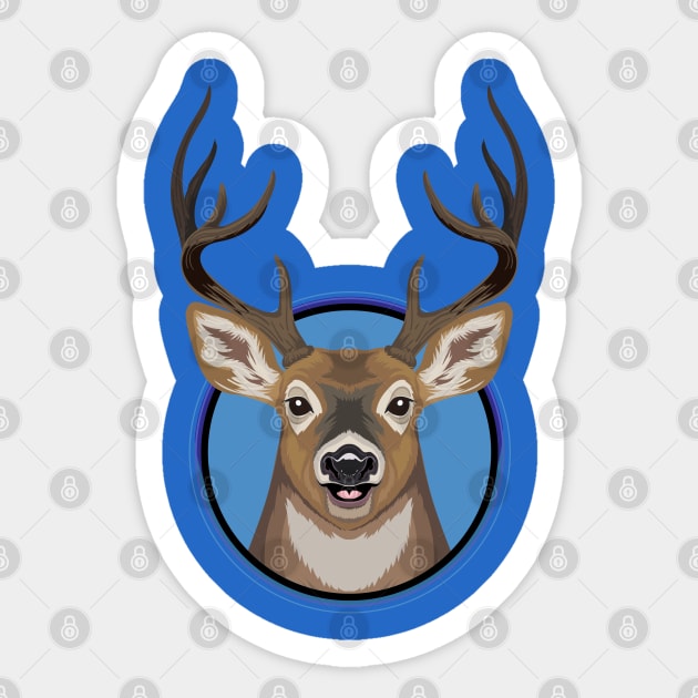 Deer Circle Sticker by Peppermint Narwhal